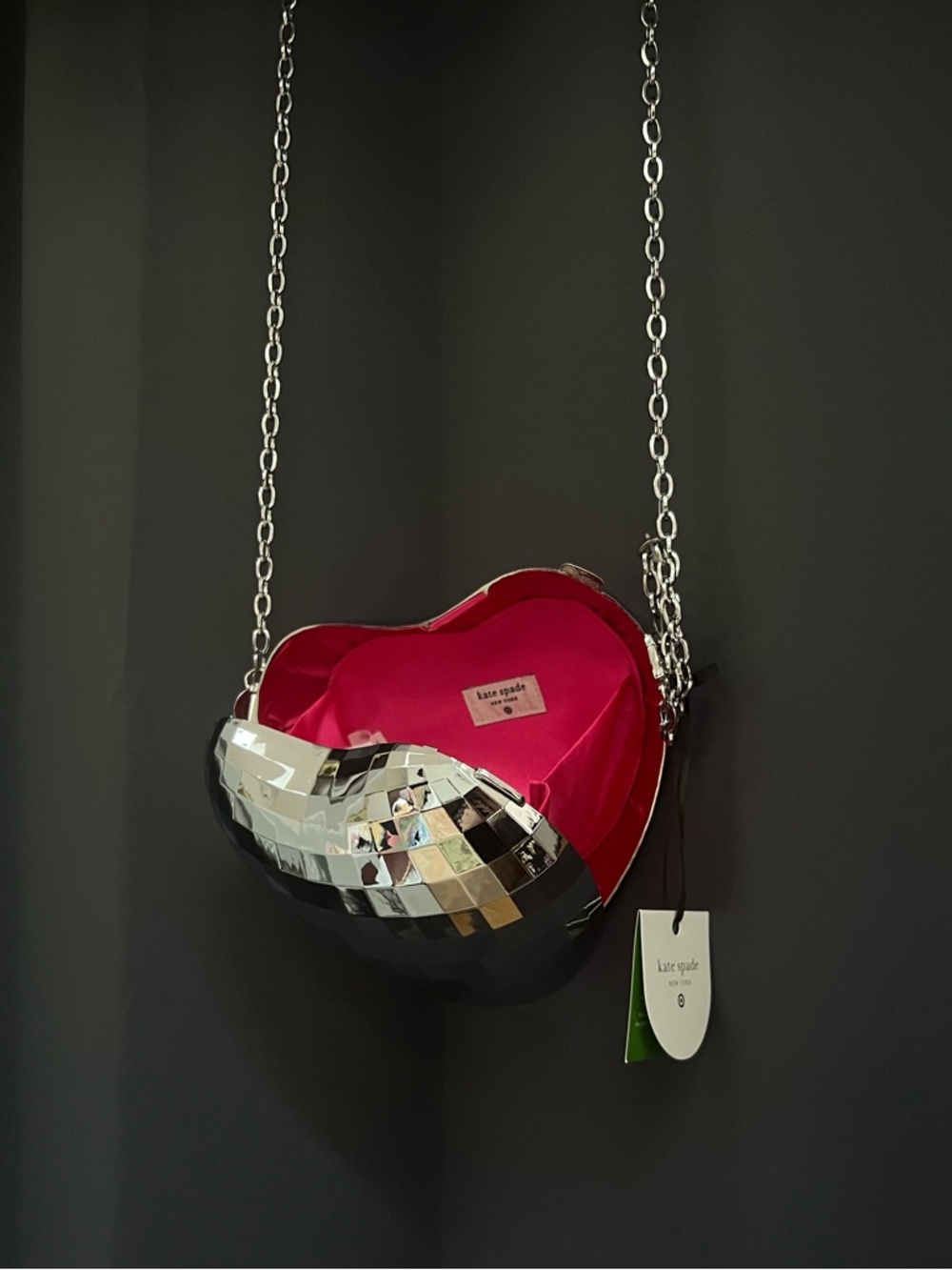 Kate Spade Silver Mosaic Heart Crossbody Bag - Picture 5 of 5